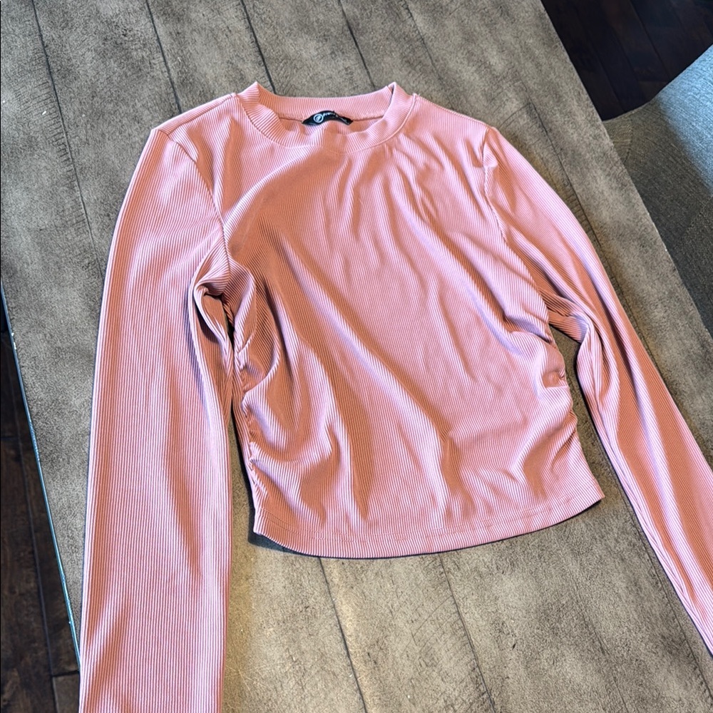 Pink Long Sleeve Top Set with Matching Pants
